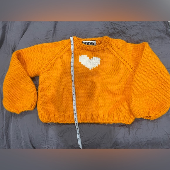 GOGO Sweaters wool Marigold/snow heart pullover - Picture 5 of 5